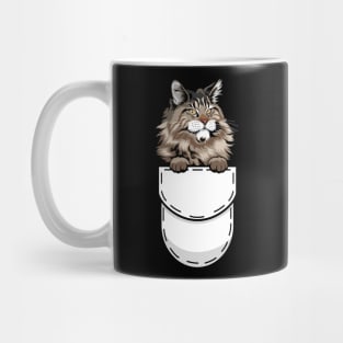 Funny Maine Coon Pocket Cat Mug
